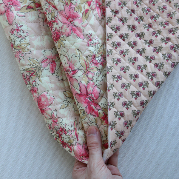 copy of Jamila - Tissu indien matelassé double face coton hand block largeur 100cm 2