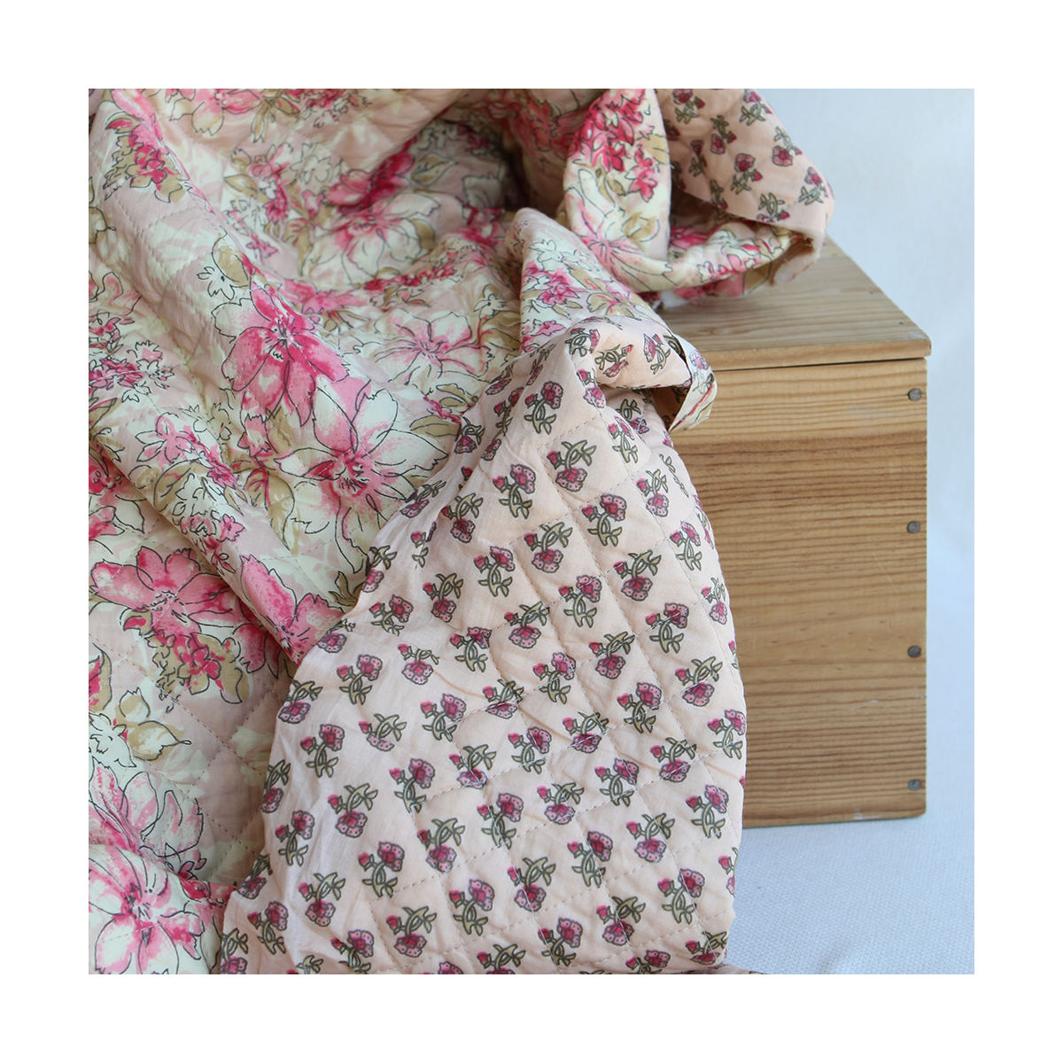 copy of Jamila - Tissu indien matelassé double face coton hand block largeur 100cm