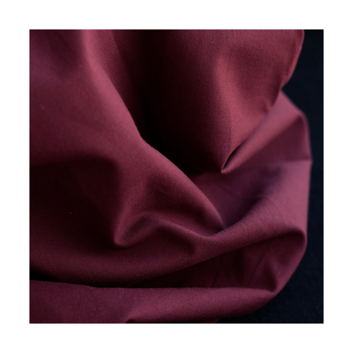 Popeline coton douce qualité SWEET coloris uni bourgogne