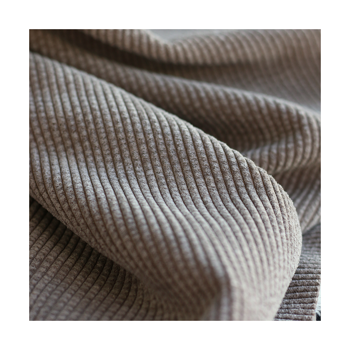 Norton - Velours à côtes doublé moumoute / fourrure beige