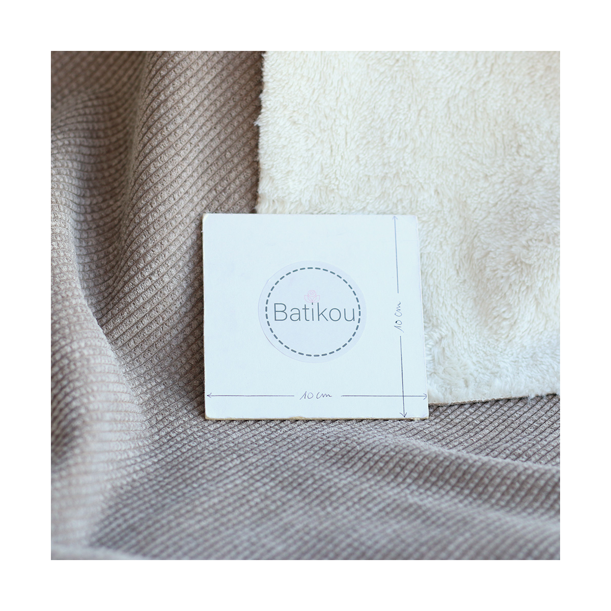 Norton - Velours à côtes doublé moumoute / fourrure beige