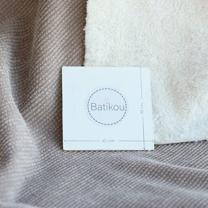 Norton - Velours à côtes doublé moumoute / fourrure beige