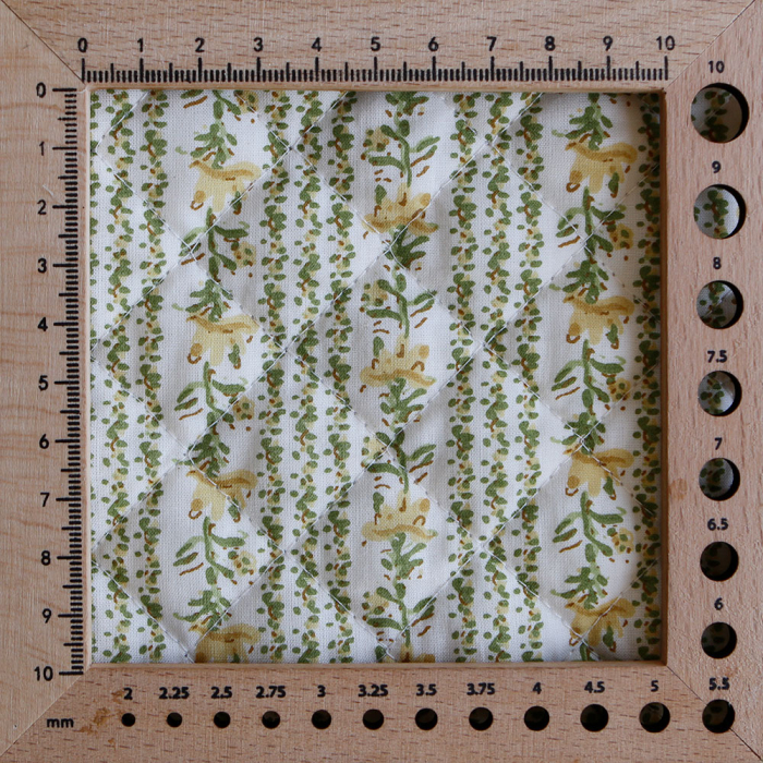 Karishma jaune - Tissu indien matelassé double face coton hand block largeur 100cm