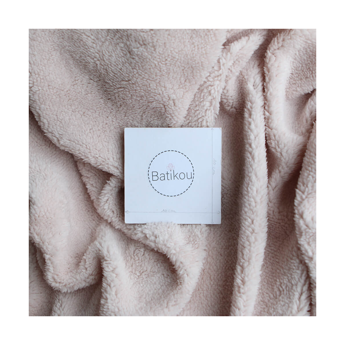 Teddy / moumoute bouclé coloris rose poudré