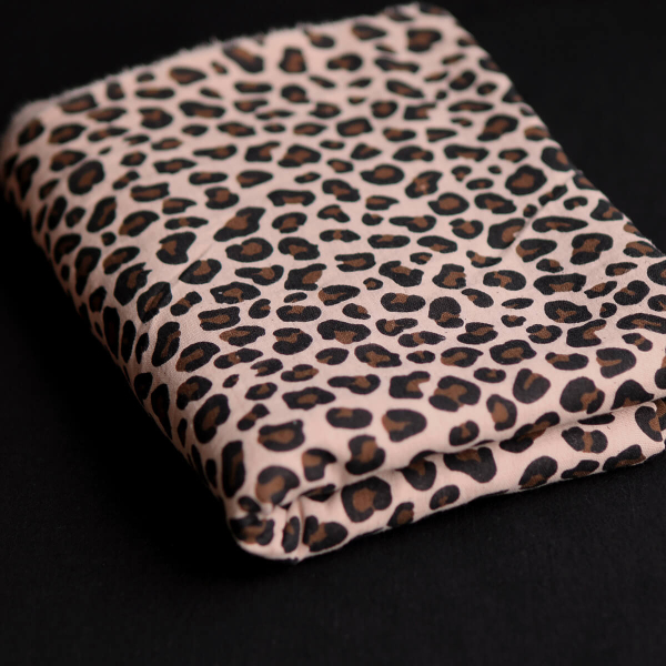 Lea - Double gaze coton BIO motif exclusif Graou fond nude 2