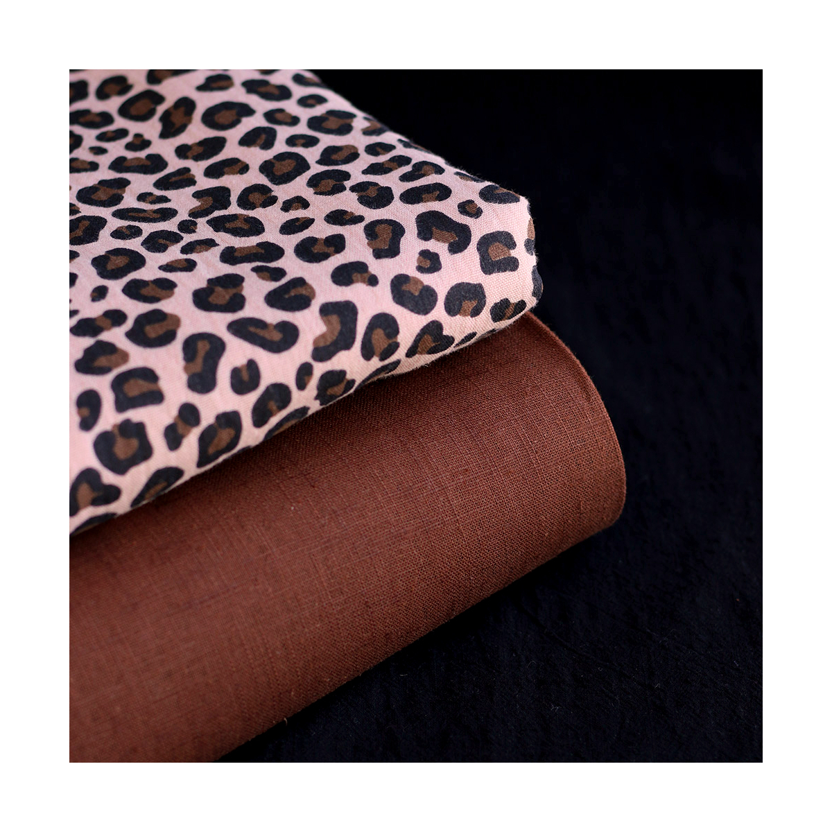 Lea - Double gaze coton BIO motif exclusif Graou fond nude