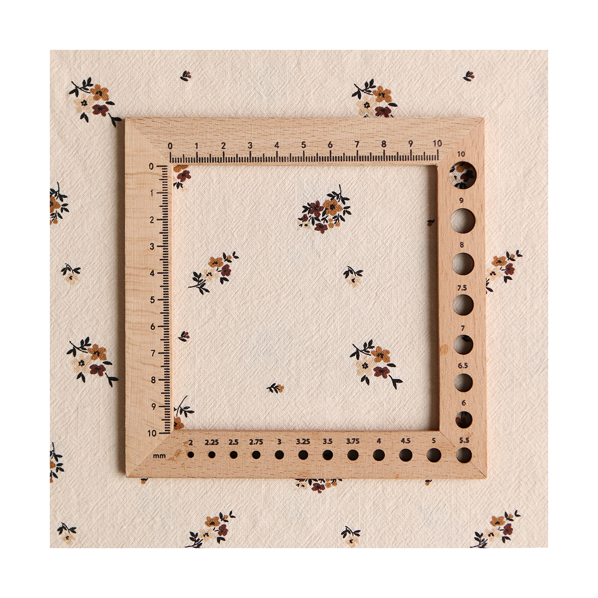 Laure - Coton lavé bio coloris vanille motif cuir