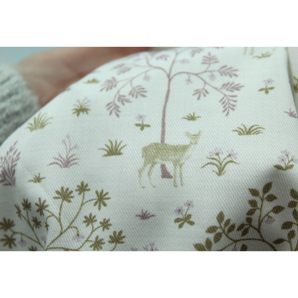 Tissu sergé de coton organique imprimé forêt