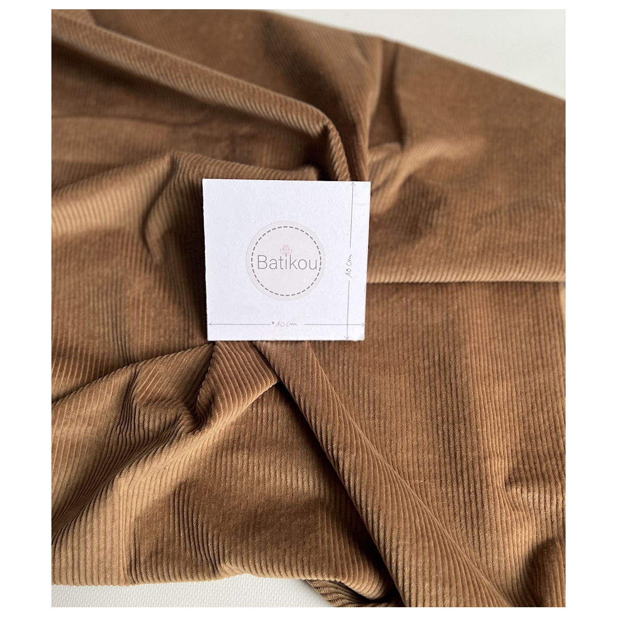 Velours à côtes coton organique coloris noix