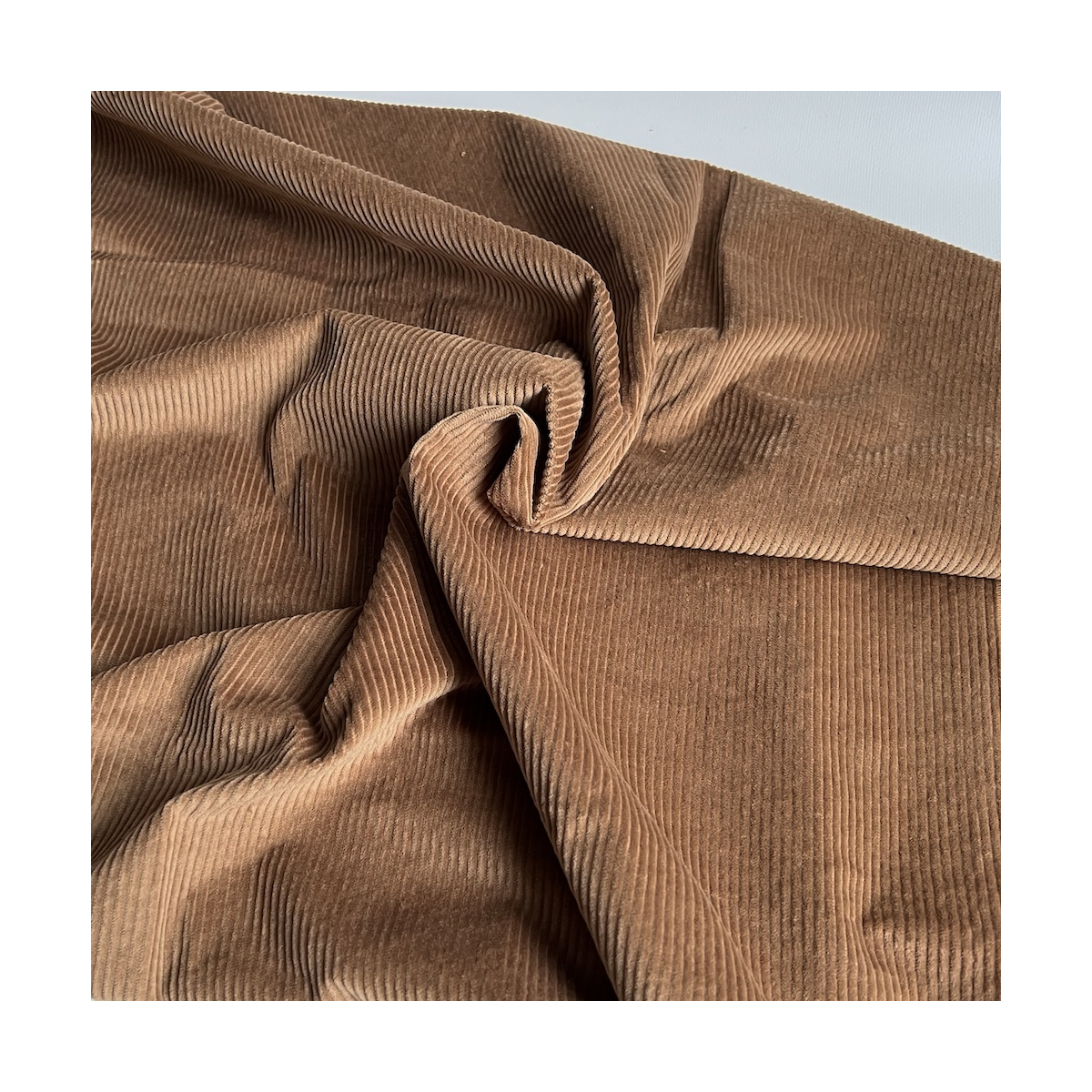 Velours à côtes coton organique coloris noix