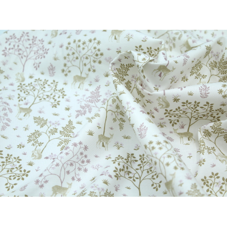 Tissu sergé de coton organique imprimé forêt Tissu sergé de coton organique imprimé forêt