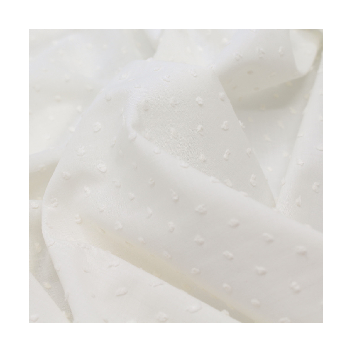 Plumetis de coton coloris écru