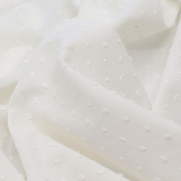 Plumetis de coton coloris écru