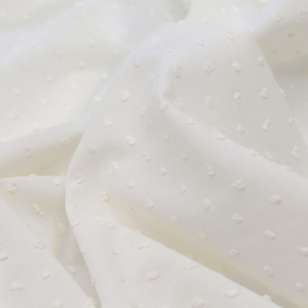 Plumetis de coton coloris écru