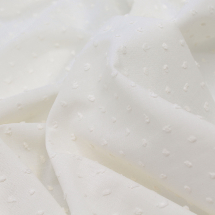 Plumetis de coton coloris écru