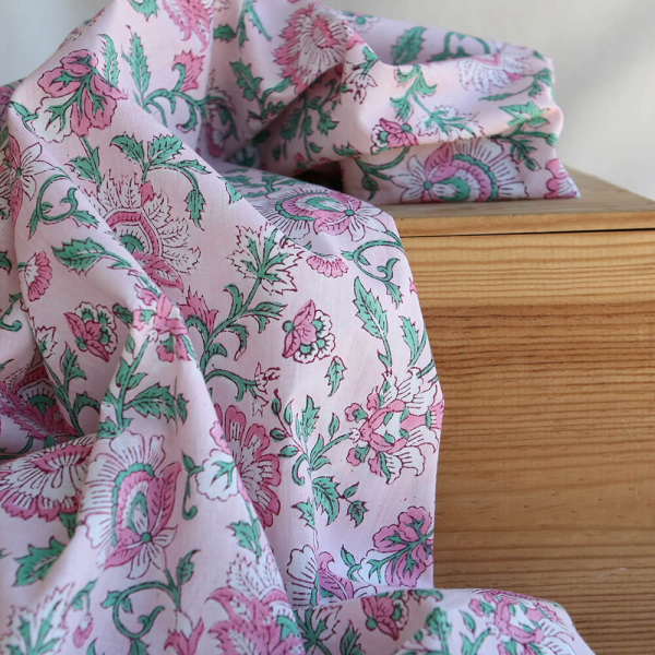 copy of Keya - Tissu indien en coton imprimé main Hand Block