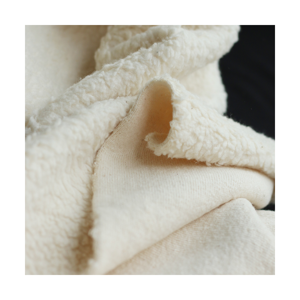 Billy - Fausse fourrure / Moumoute / Sherpa 100% coton BIO non blanchi écru