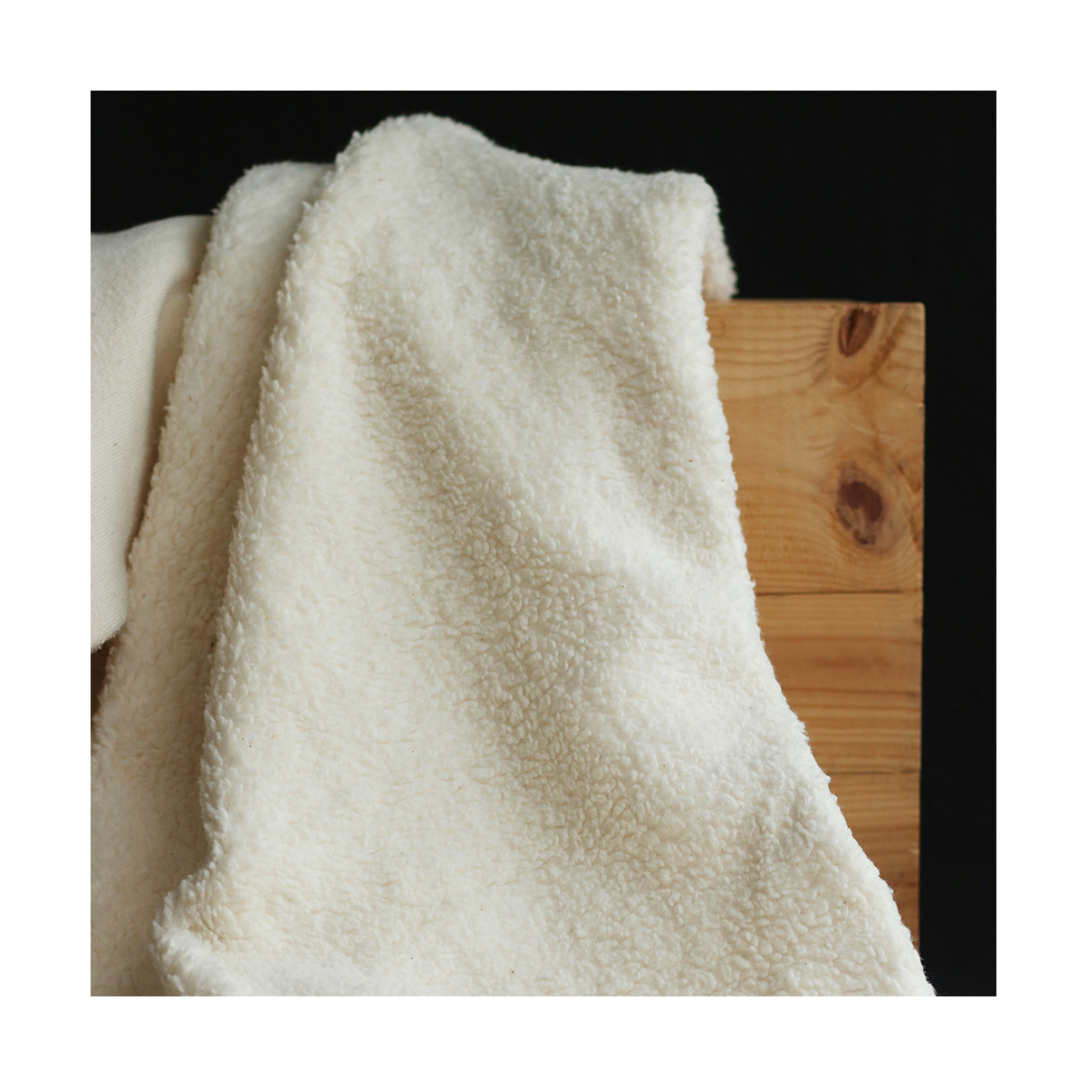 Billy - Fausse fourrure / Moumoute / Sherpa 100% coton BIO non blanchi écru