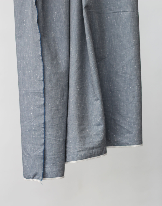 Coton chiné aspect brut coloris bleu marine Batikou - 3