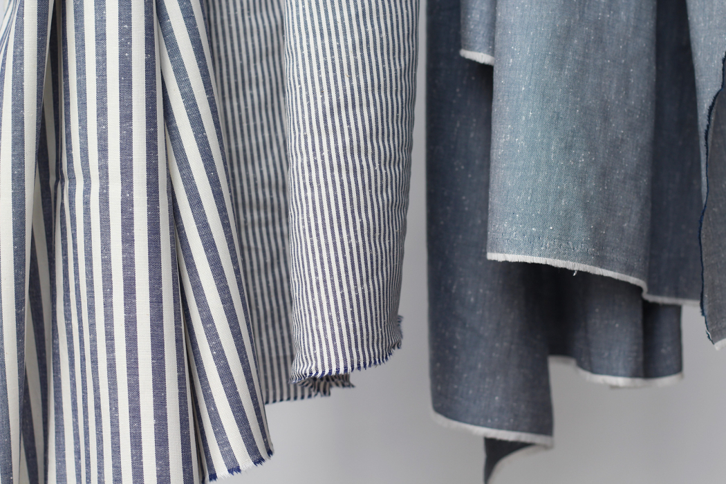 Coton chiné aspect brut coloris bleu marine Batikou - 4