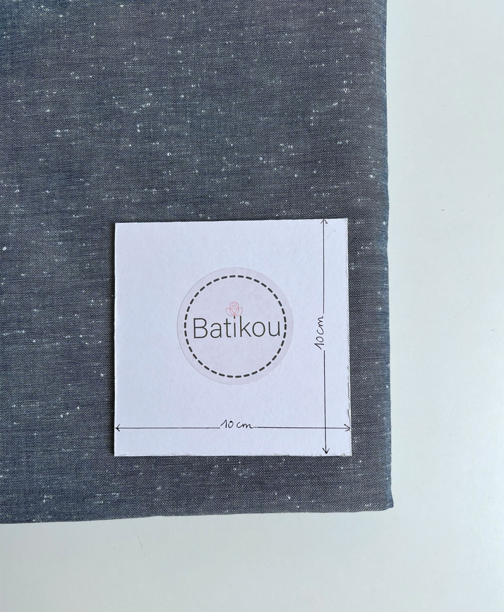 Coton chiné aspect brut coloris bleu marine Batikou - 7