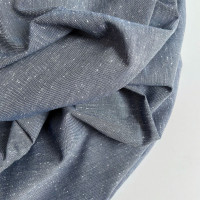 Coton chiné aspect brut coloris bleu marine Batikou - 1