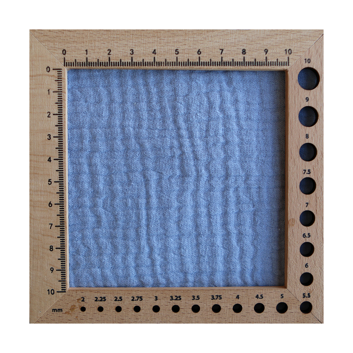 Double gaze de coton unie bleu baltique