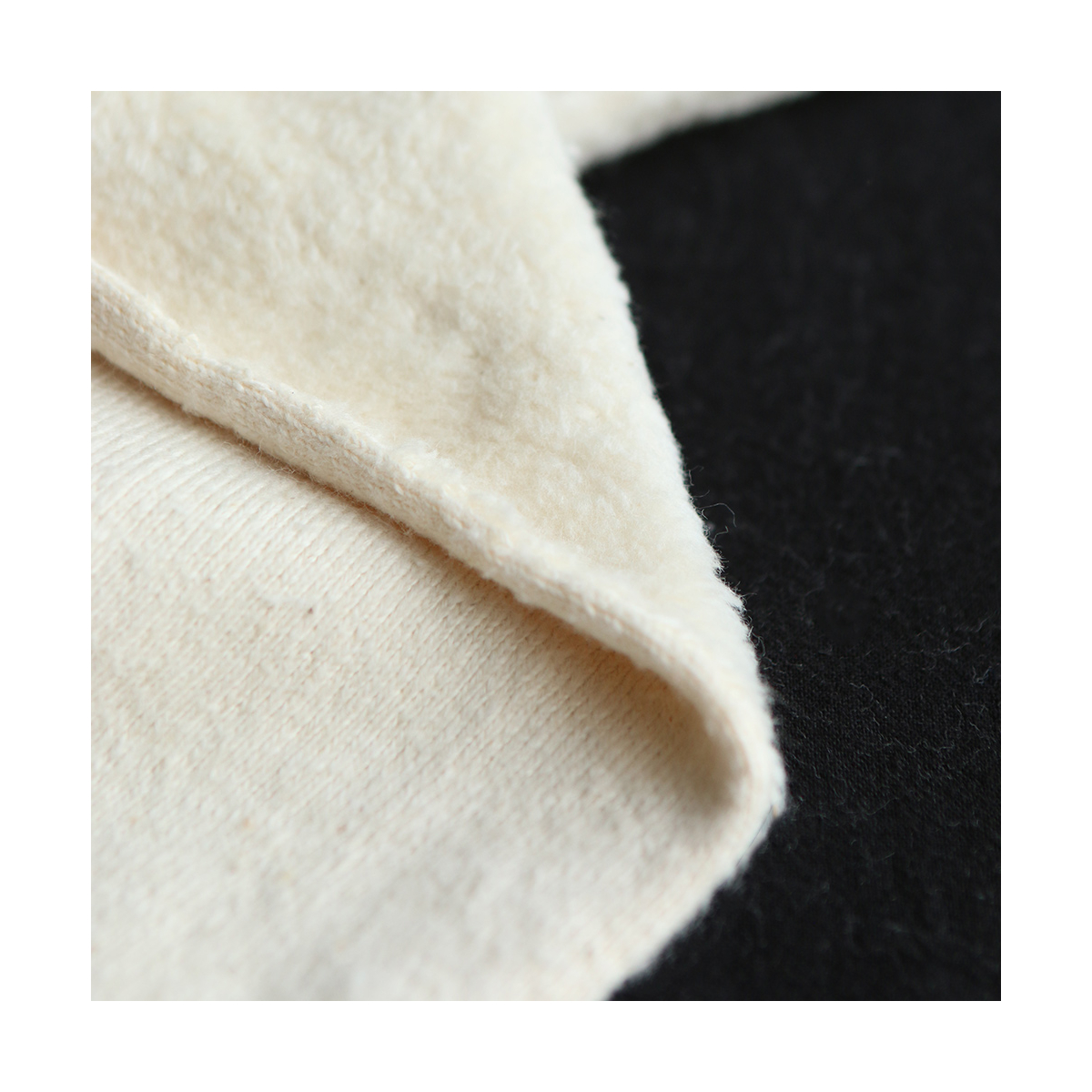 Gaby - Fausse fourrure / Moumoute / Sherpa 100% coton BIO non blanchi écru poils ras