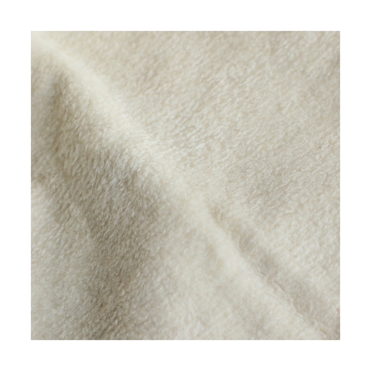 Gaby - Fausse fourrure / Moumoute / Sherpa 100% coton BIO non blanchi écru poils ras