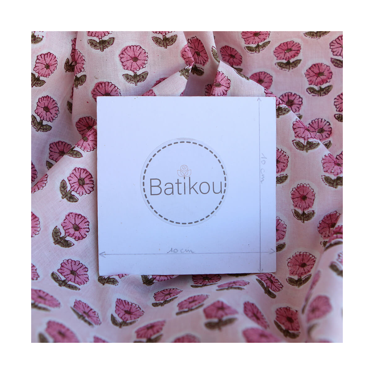 Keya B - Tissu indien en coton imprimé main Hand Block