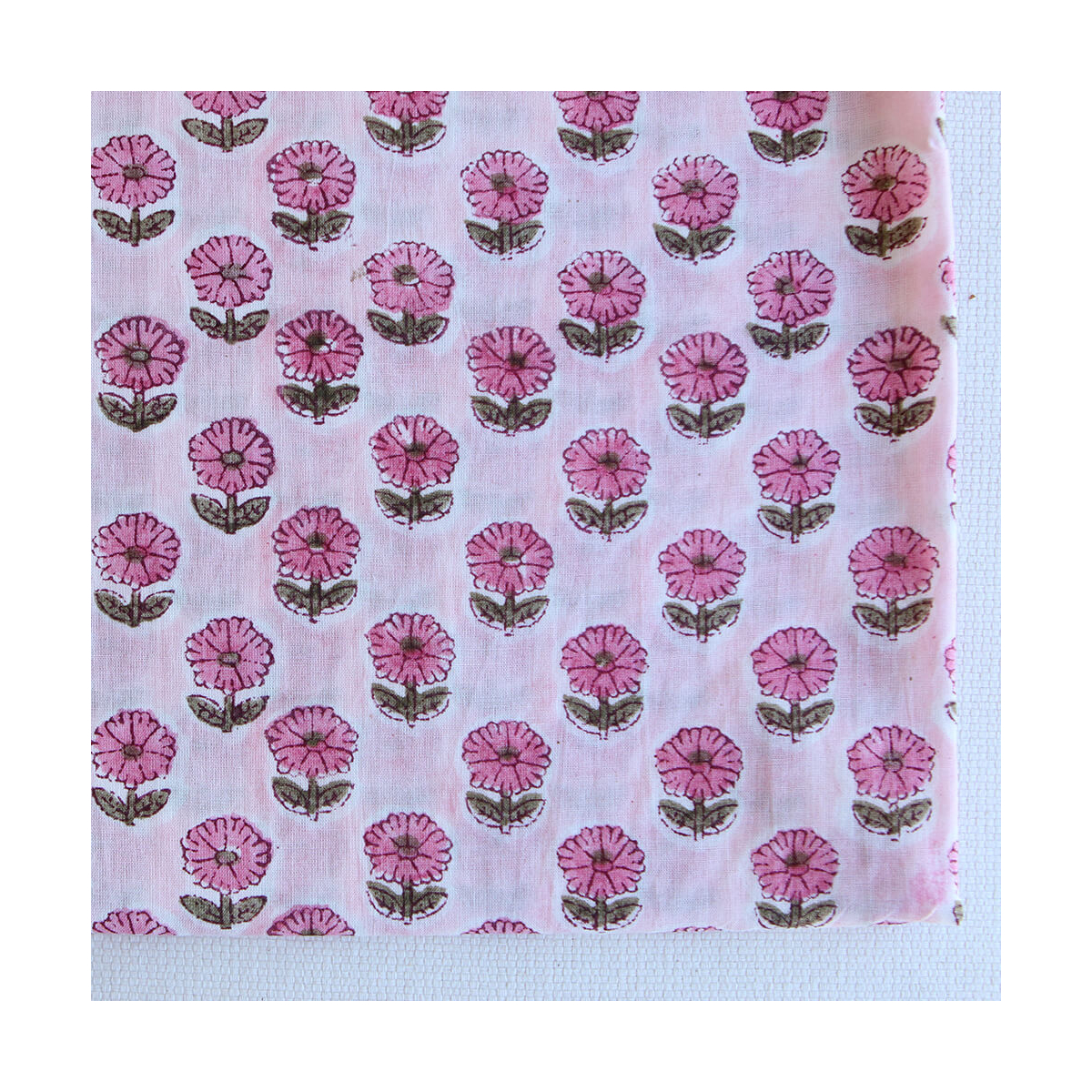 Keya B - Tissu indien en coton imprimé main Hand Block