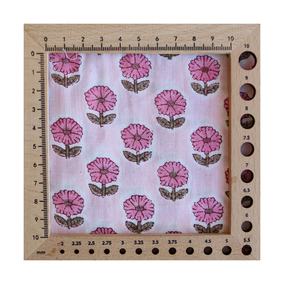 Keya B - Tissu indien en coton imprimé main Hand Block