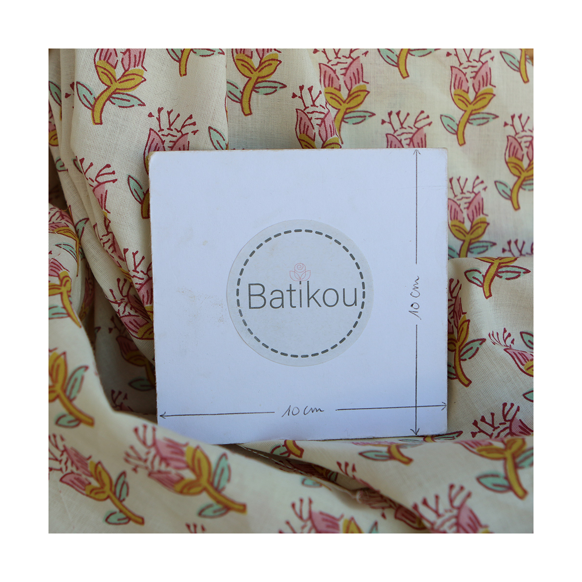 Naveen B - Tissu indien coton hand block traditionnel