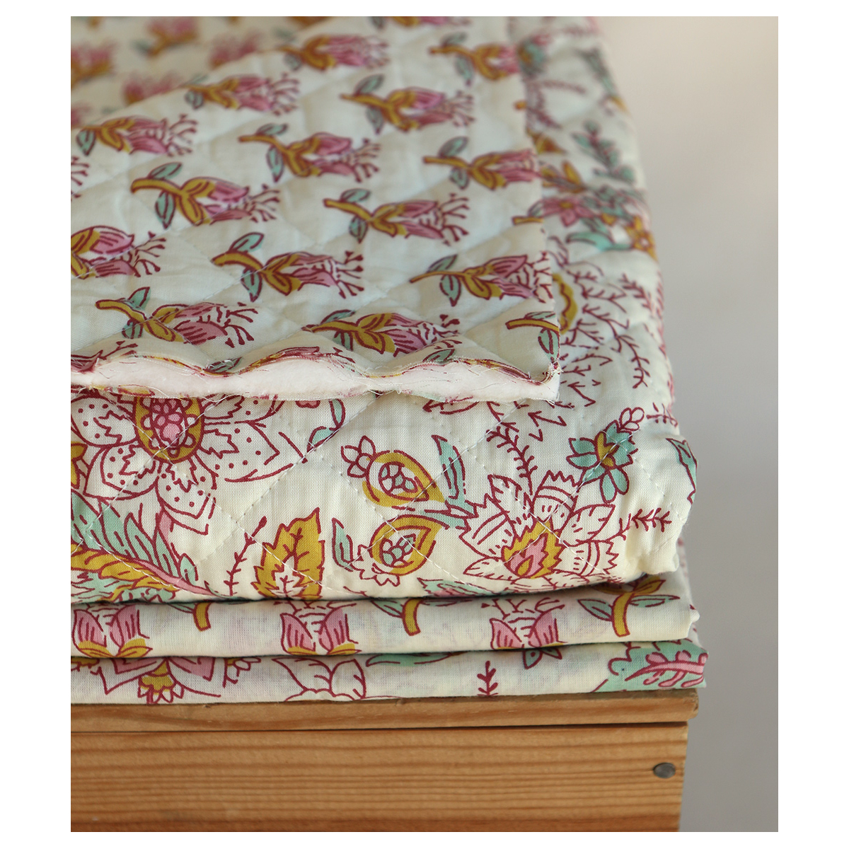 Naveen B - Tissu indien coton hand block traditionnel