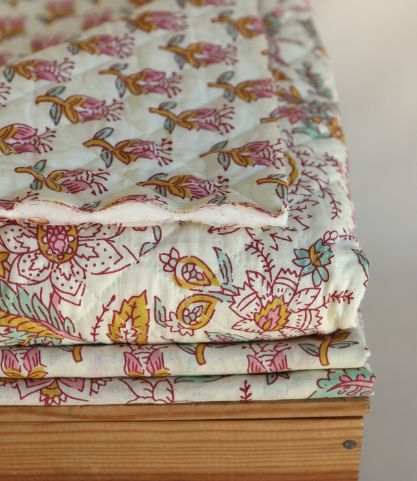 Naveen B - Tissu indien coton hand block traditionnel