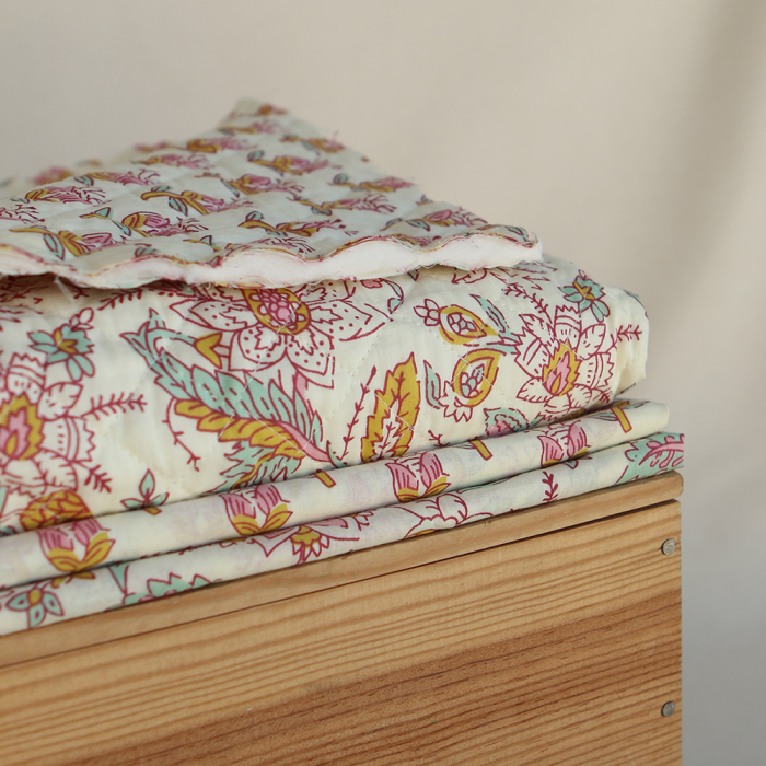 Naveen B - Tissu indien coton hand block traditionnel