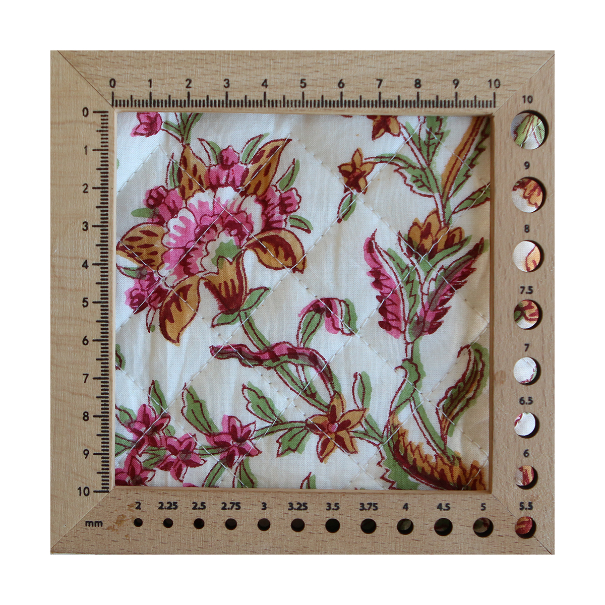 Jamila - Tissu indien matelassé double face coton hand block largeur 100cm