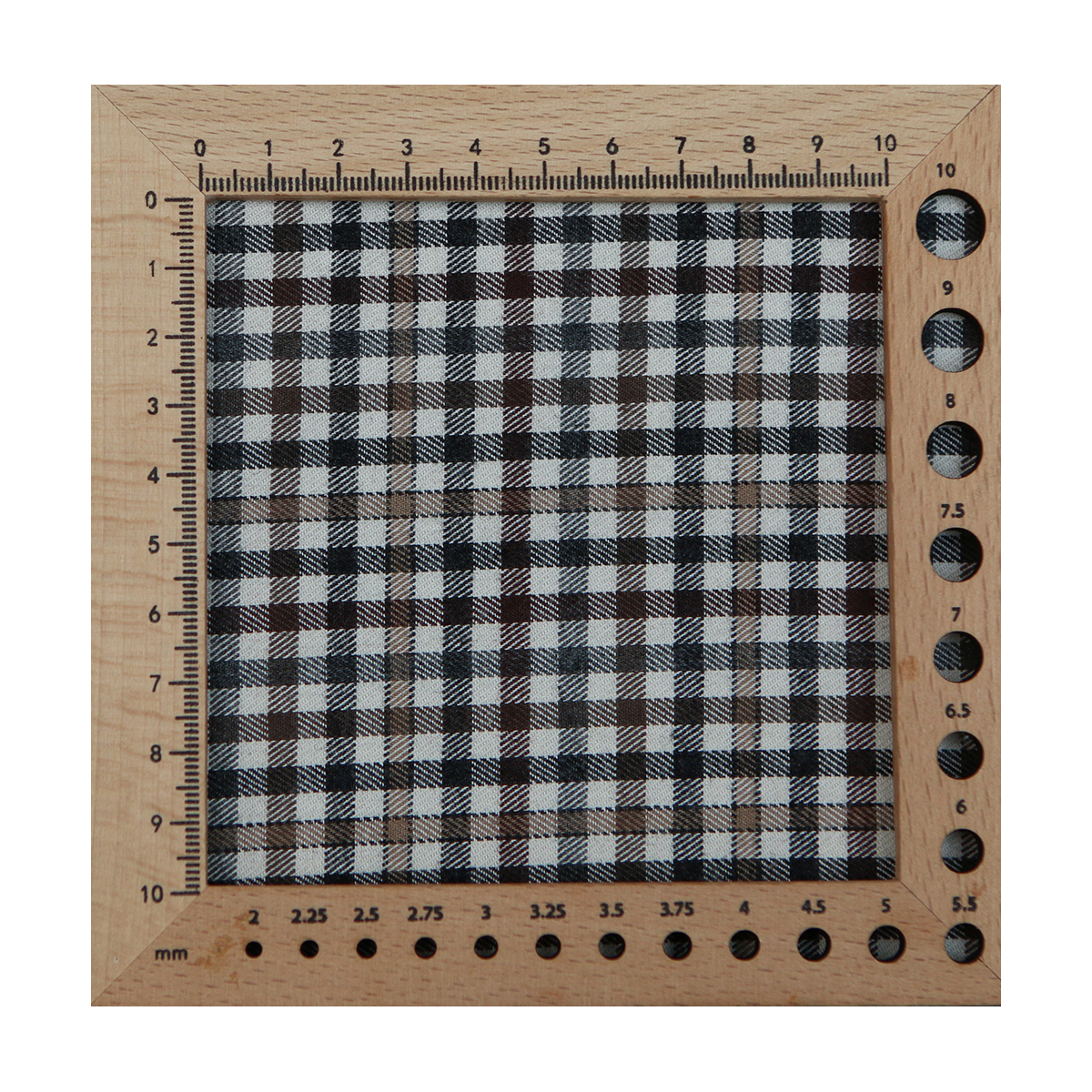 Douglas - Coton gratté organique vichy écru beige et marron