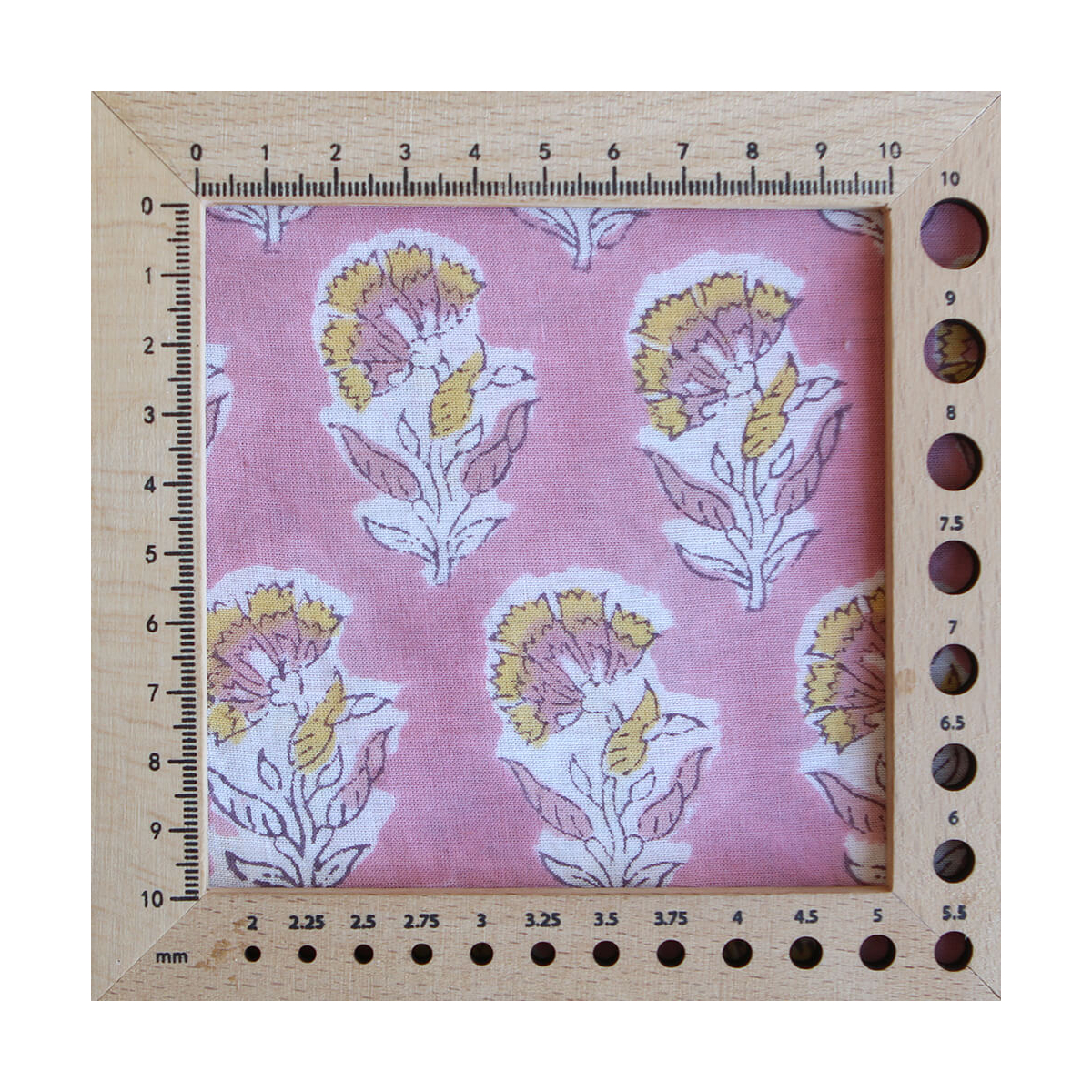 Ishara - Tissu indien en coton imprimé main Hand Block