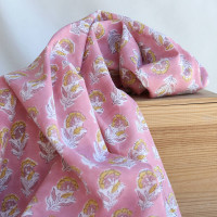 Ishara - Tissu indien en coton imprimé main Hand Block