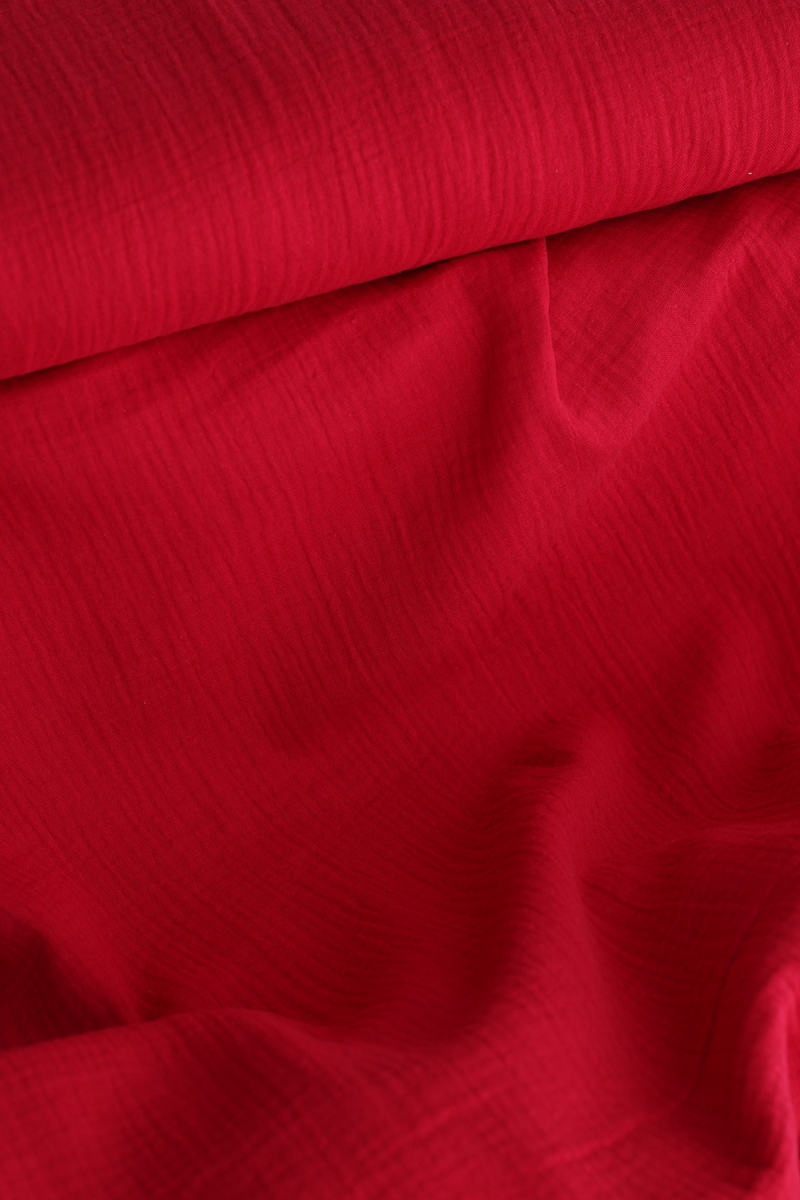 copy of Double gaze de coton unie jaune citron