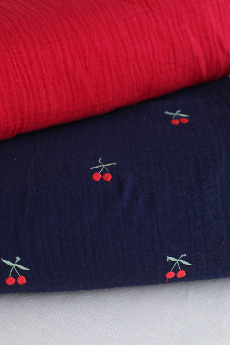 copy of Double gaze de coton unie jaune citron