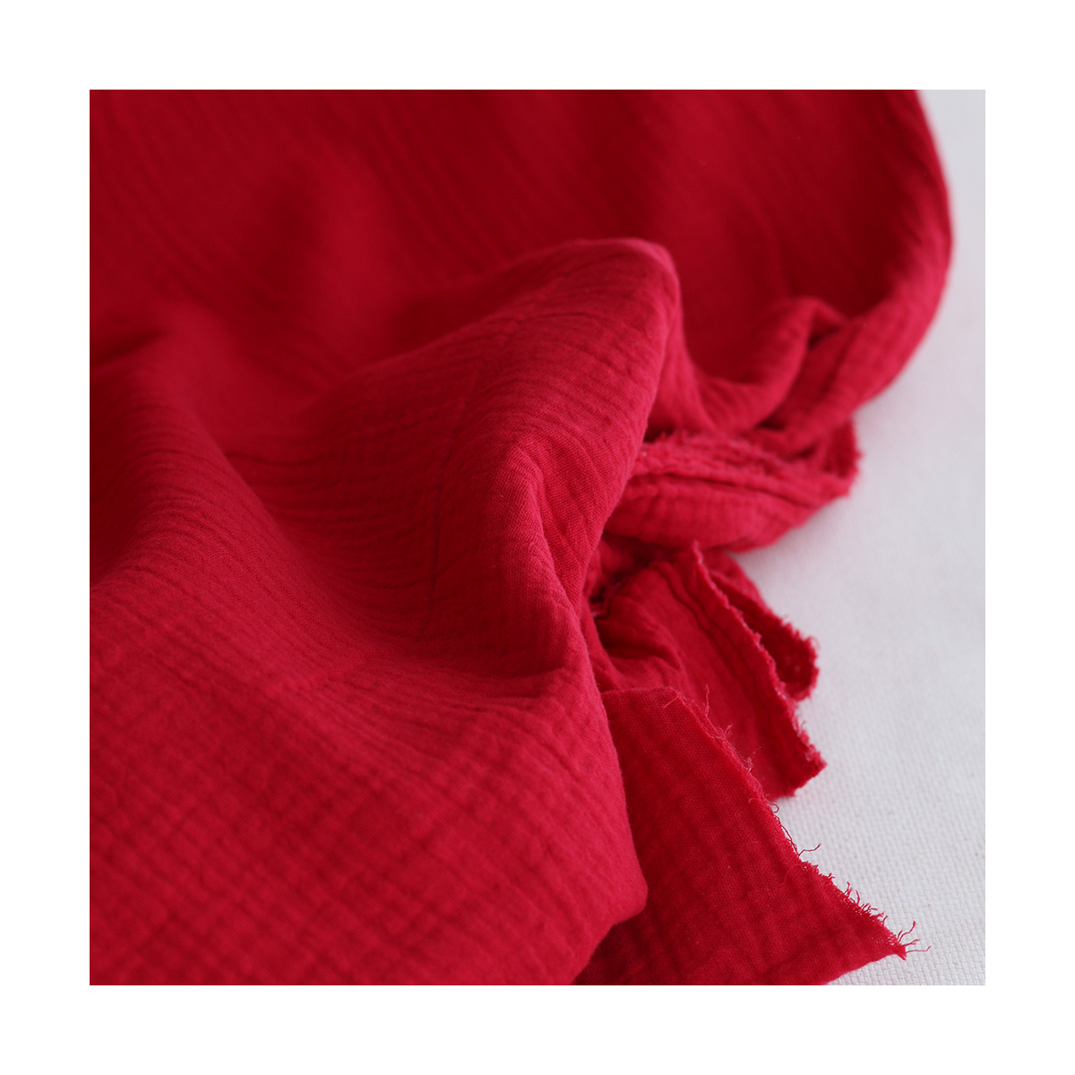 copy of Double gaze de coton unie jaune citron