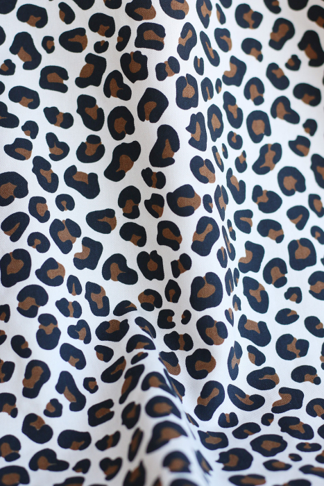 Lea - Viscose écru imprimé exclusif Graou