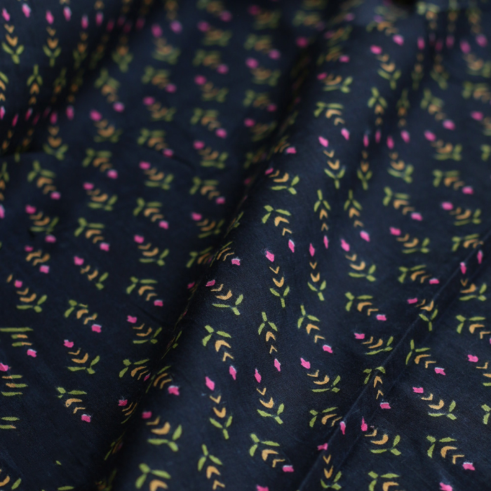 Tissu indien coton hand block traditionnel