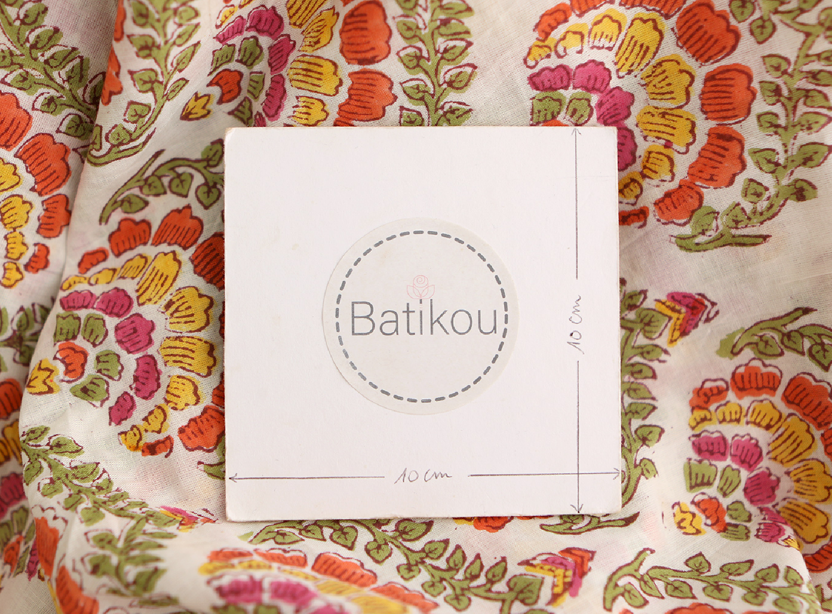 Ravi - Tissu indien coton hand block traditionnel