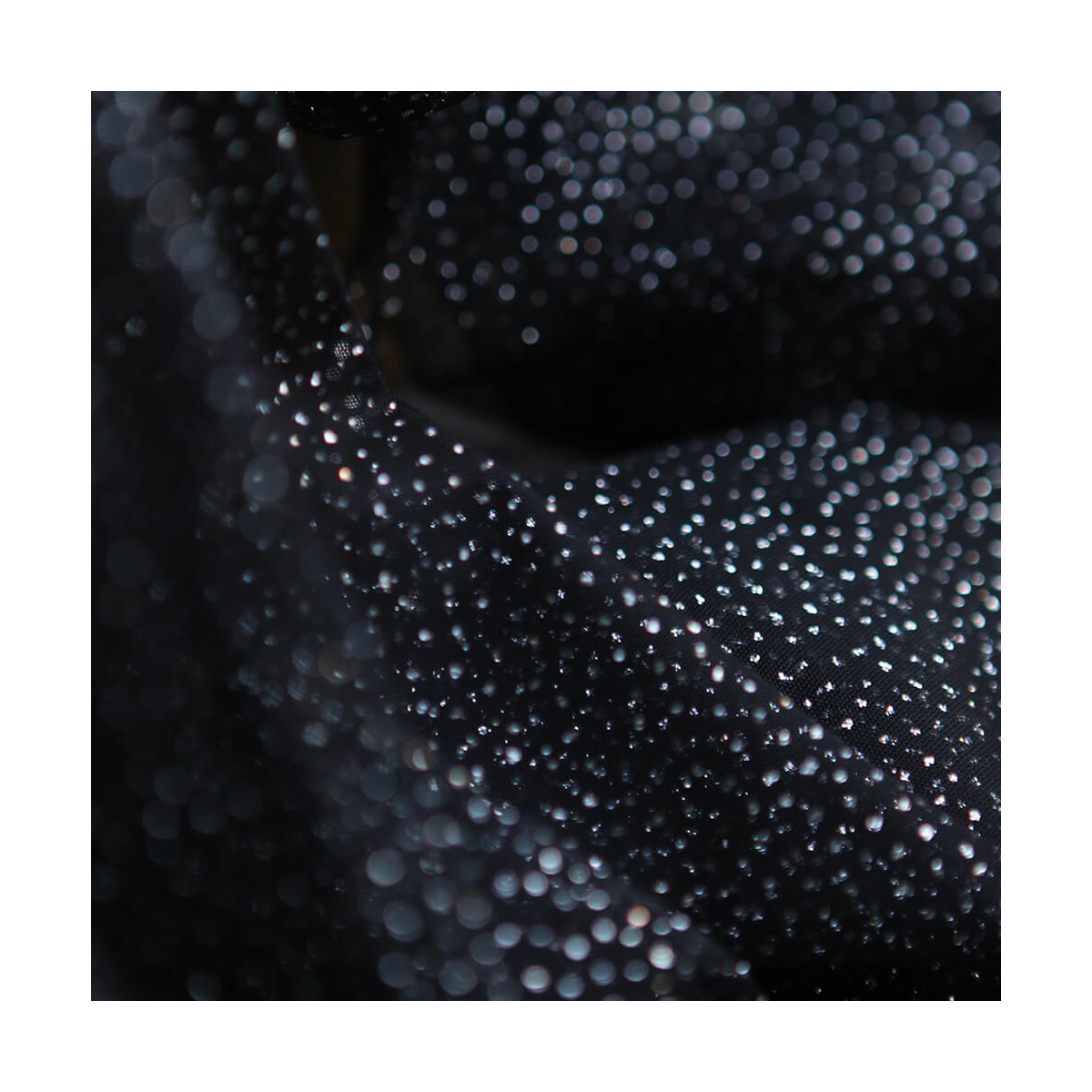 Tulle souple noir / argenté