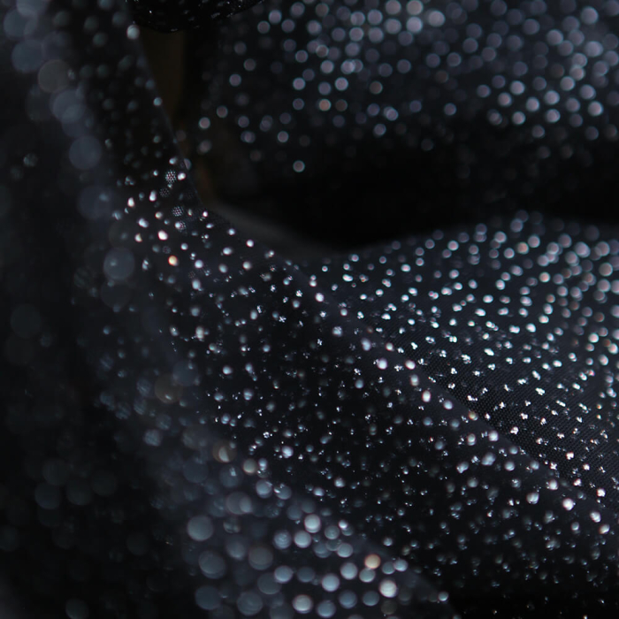 Tulle souple noir / argenté