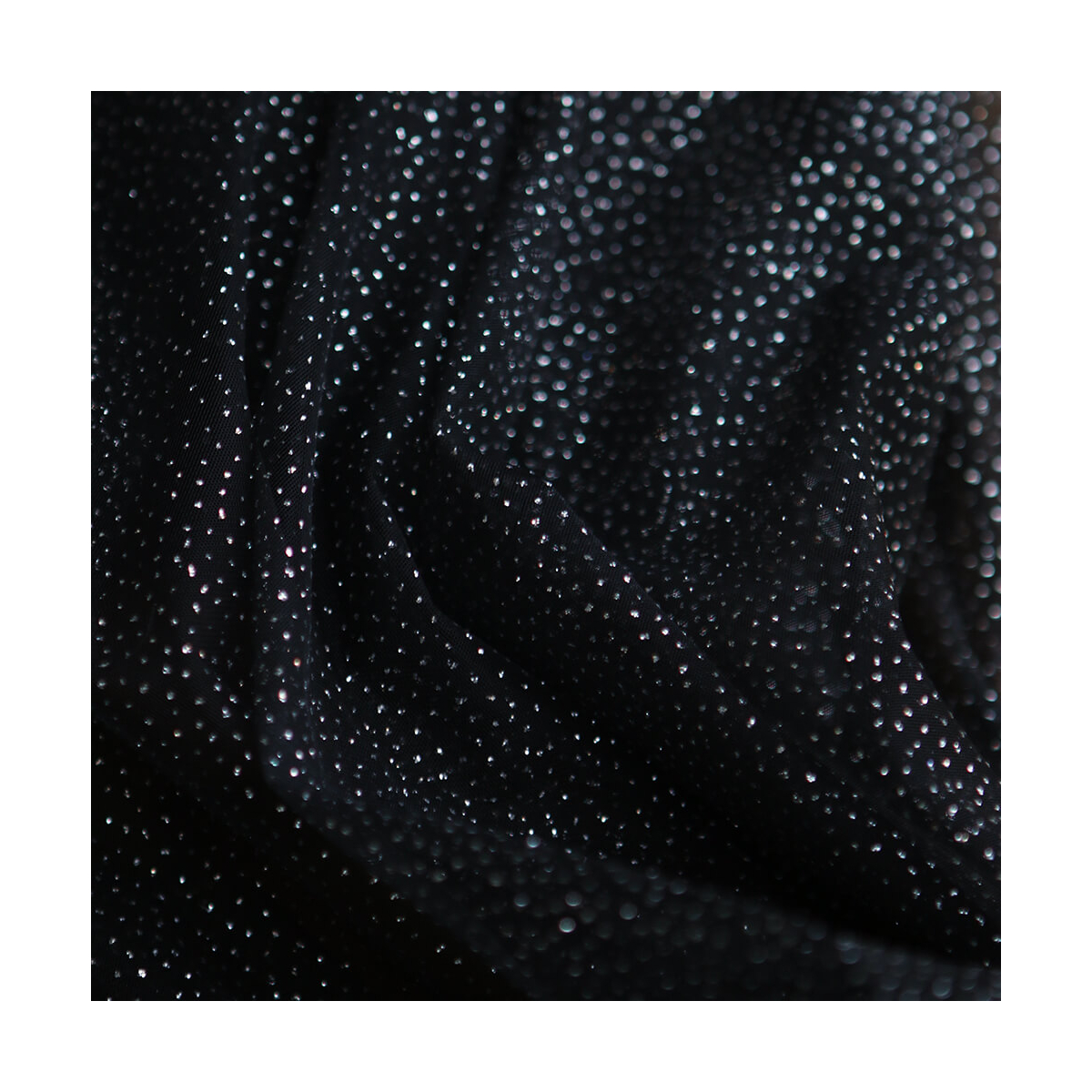Tulle souple noir / argenté