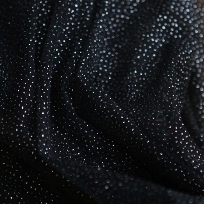 Tulle souple noir / argenté